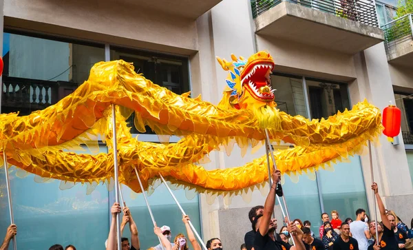 February 2022 Buenos Aires Argentina Chinese Symbol Dragon Celebration Chinese — Stock Photo, Image