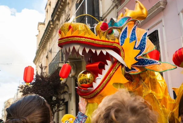 February 2022 Buenos Aires Argentina Chinese Symbol Dragon Celebration Chinese — Stock Photo, Image