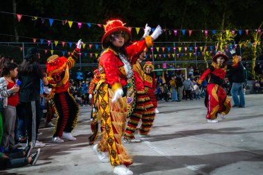 Buenos Aires, Arjantin - 12 Şubat 2022: Buenos Aires Arjantin 'deki karnavala katılanlar