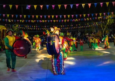 Buenos Aires, Arjantin - 12 Şubat 2022: Buenos Aires Arjantin 'deki karnavala katılanlar