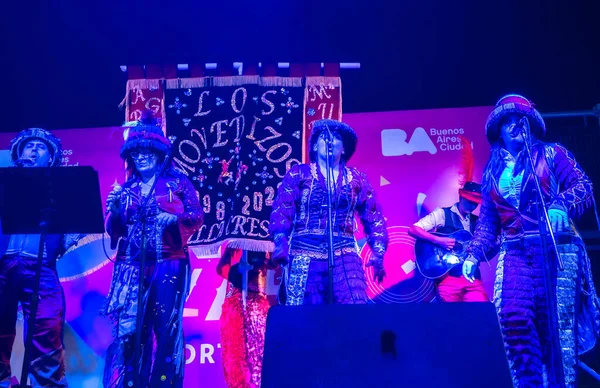 Buenos Aires Argentinië Februari 2022 Deelnemers Aan Het Carnaval Buenos — Stockfoto