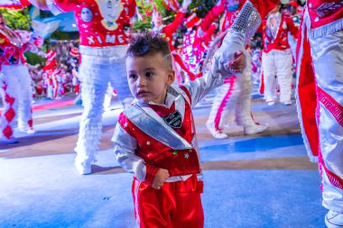 Buenos Aires, Arjantin - 13 Şubat 2022: Buenos Aires Arjantin 'deki karnavala katılanlar