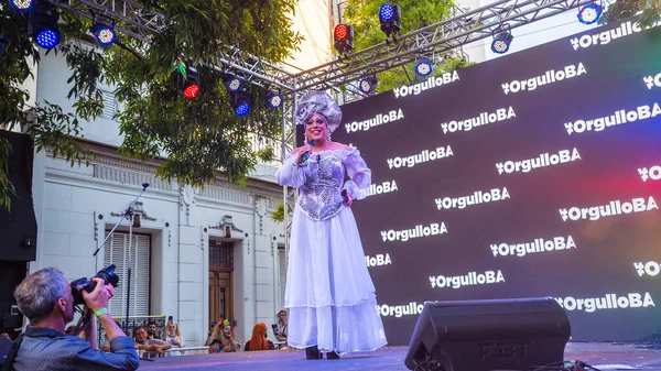 Buenos Aires Argentinië 2021 Deelnemers Bezoekers Van Het Lgbt Gemeenschapsconcert — Stockfoto