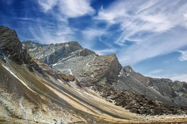 Şili yolunda And Dağları manzarası