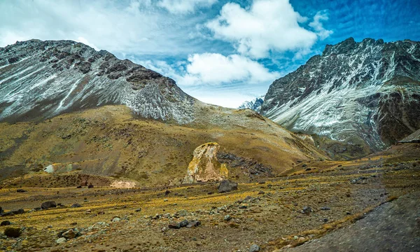 Krajobraz Górski Andów Drodze Chile — Zdjęcie stockowe
