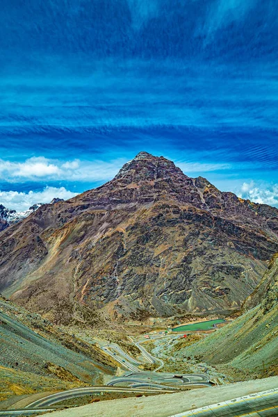 Paysage Montagneux Des Andes Sur Chemin Chili — Photo
