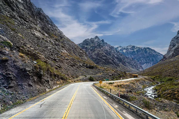 Paysage Montagneux Des Andes Sur Chemin Chili — Photo