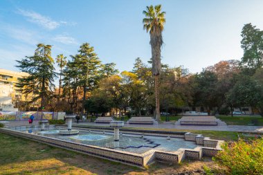 Plaza of Spain in Mendoza, Argentina - July 17, 2022: Plaza Espana Square - Mendoza, Argentina