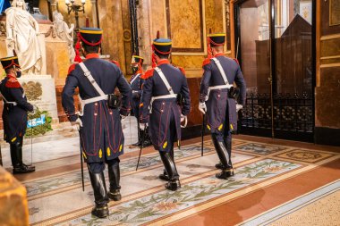 Buenos Aires Arjantin 20.Haziran 2022: Buenos Aires Askeri Muhafız Katedrali Metropolitana, Buenos Aires Plaza de Mayo, Buenos Aires 'te bir ana gezi merkezidir.