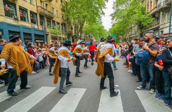 Buenos Aires Argentina 2022 Bolivijci Oslavují Celou Kulturu Tradice Bolivijské — Stock fotografie