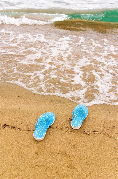 Beach slippers — Stock Photo, Image