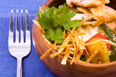 Sebzeli kızarmış patates