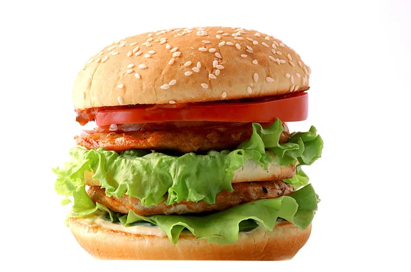 Hamburgare saftiga med kött — Stockfoto