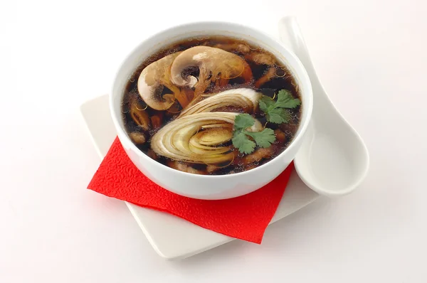 Soup with mushrooms — Stock Photo, Image