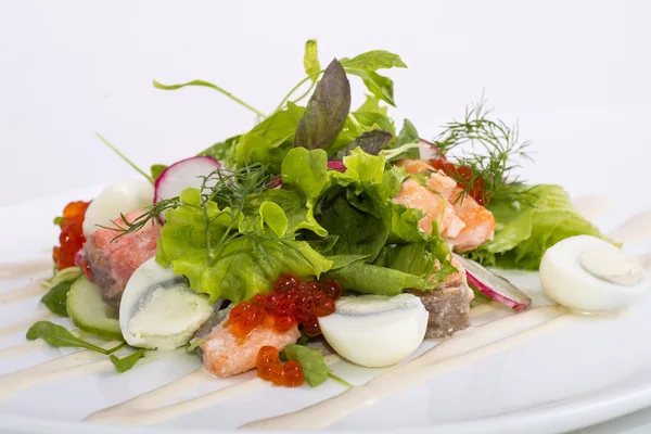 Salad with seafood — Stock Photo, Image