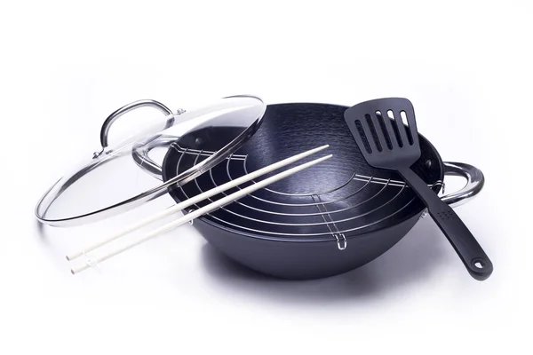 Grande wok — Fotografia de Stock