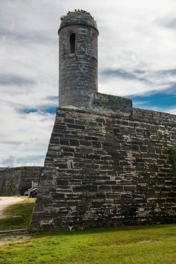 Castillo de San Marcos Ulusal Anıtı. St. Augustine, Florida . Amerika 'nın en eski şehrindeki İspanyol kalesi..