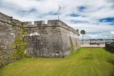 Castillo de San Marcos Ulusal Anıtı. St. Augustine, Florida . Amerika 'nın en eski şehrindeki İspanyol kalesi.. 