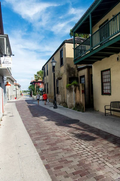 Rua Cidade Histórica Santo Agostinho Casas Antigas Calçada Tijolo — Fotografia de Stock