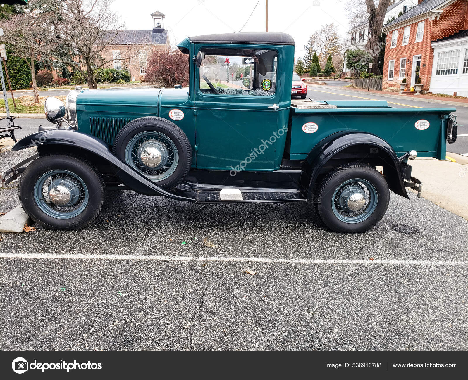 1930 Ford Vintage Truck Parked Parking Lot Leesburg Stock Editorial