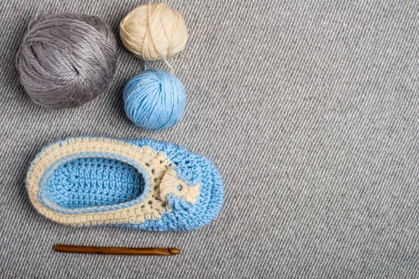 Aguja Trabajo Pantuflas Calientes Punto Para Mujer Accesorios Punto Bolas — Foto de Stock