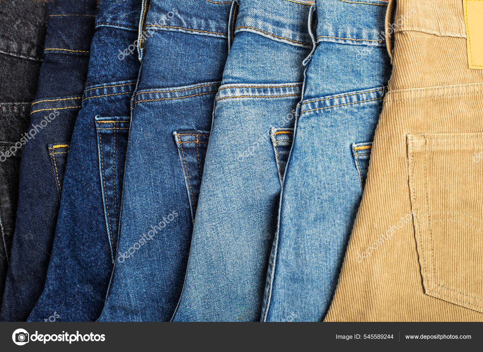 Jeans Are Dark Blue And Light Blue Color On A White Background. Denim  Texture. Flat Lay, Top View. Stock Photo, Picture and Royalty Free Image.  Image 139127296.