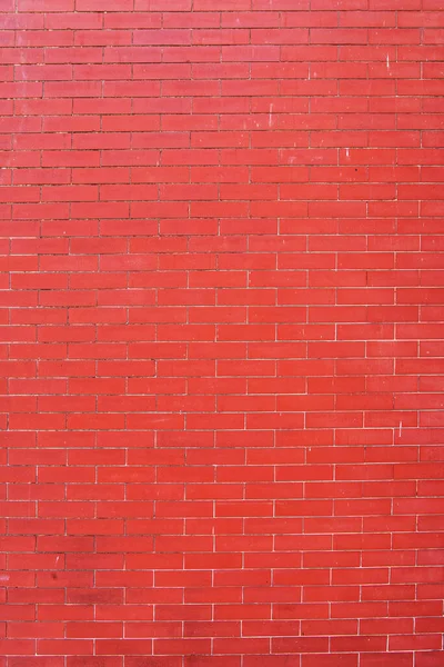 Stenen Muur Gemaakt Van Decoratieve Rode Bakstenen Verticale Achtergrond — Stockfoto