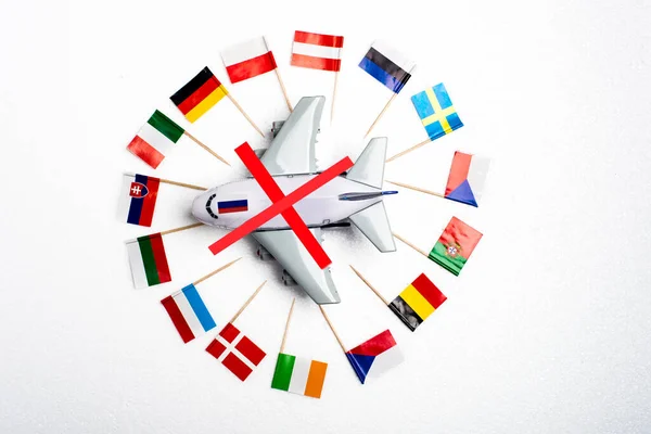 Europese Landen Sluiten Het Luchtruim Voor Russische Luchtvaart Vanwege Oorlog — Stockfoto