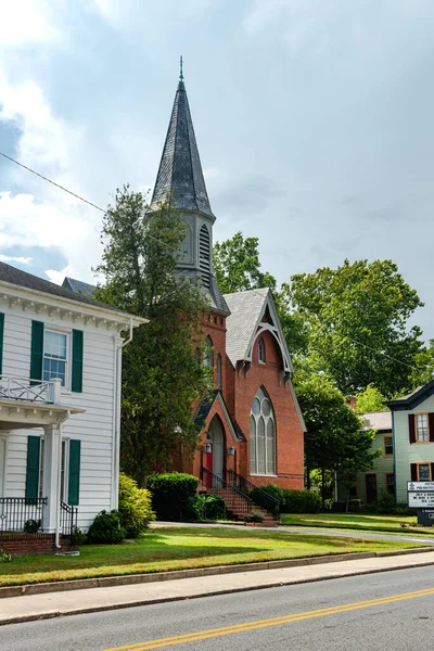 Pocomoke City Maryland Eua Agosto 2022 Igreja Centro Histórico Cidade — Fotografia de Stock