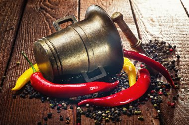 biber, kırmızı biber ve harç