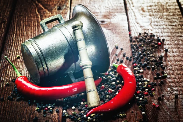 biber, kırmızı biber ve harç