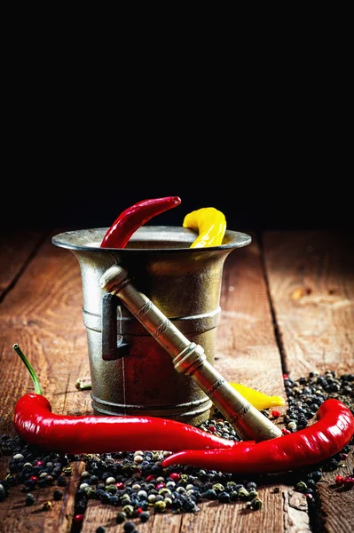 biber, kırmızı biber ve harç