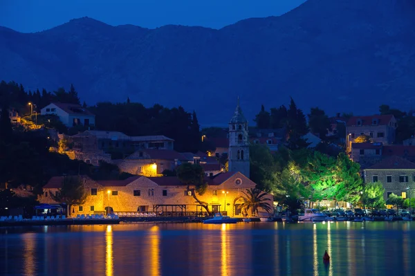 Cavtat per nacht — Stockfoto