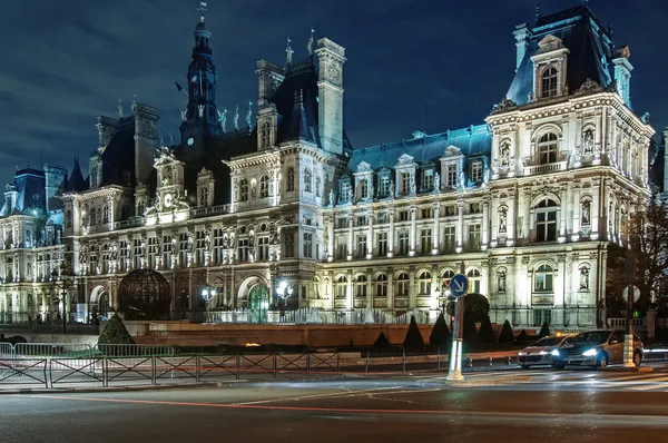 Denkmäler von Paris bei Nacht — Stockfoto