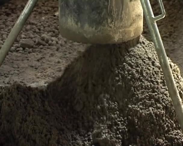 Cement pouring — Stock Video