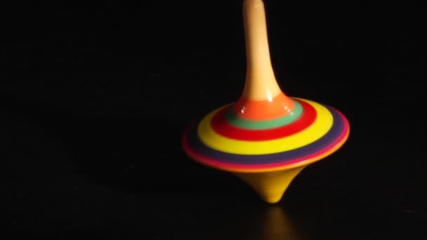 Spinning top in the dark — Stock Video
