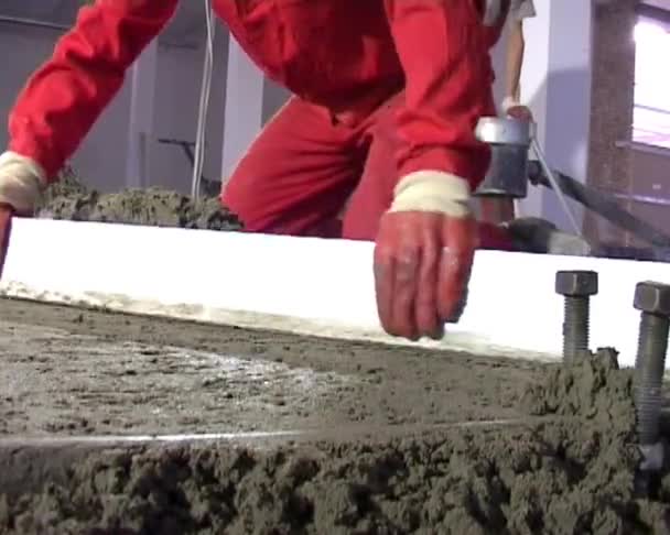 Concrete floor levelling — Stock Video