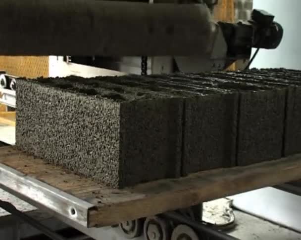 Cinder block factory — Stock Video