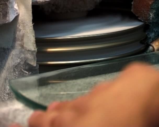 Glass grinding — Stock Video