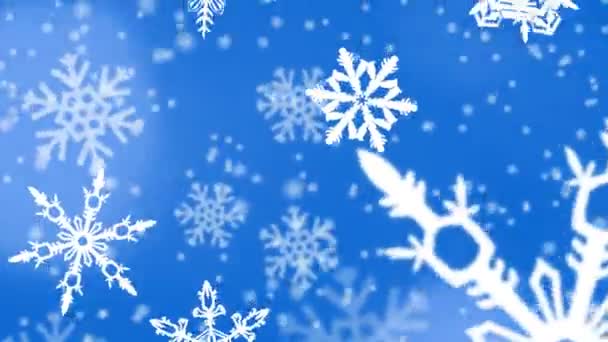 Weihnachten Schneeflocken Hintergrund — Stockvideo
