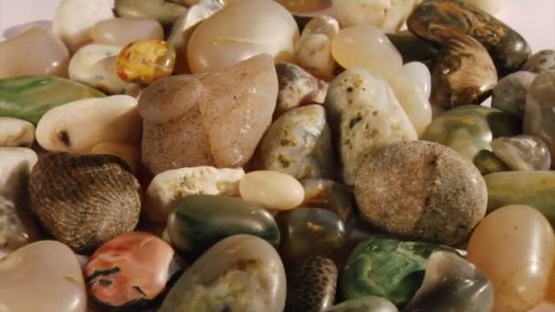 Chalcedony samples, Karadag, Ukraine — Stock Video