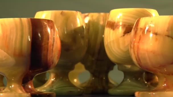 Onyx goblets girar loop — Vídeo de Stock