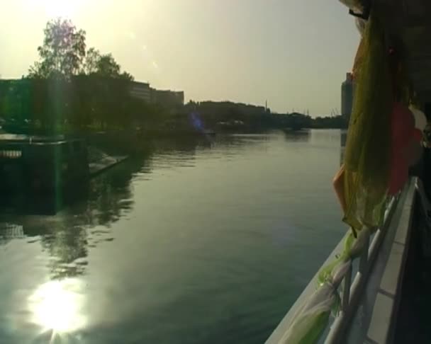 Vista desde el barco — Vídeo de stock