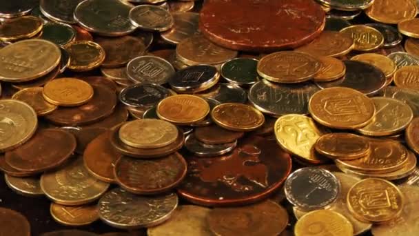 Bucle de monedas rotativas — Vídeo de stock