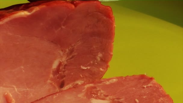 Meat cutting — Stock Video