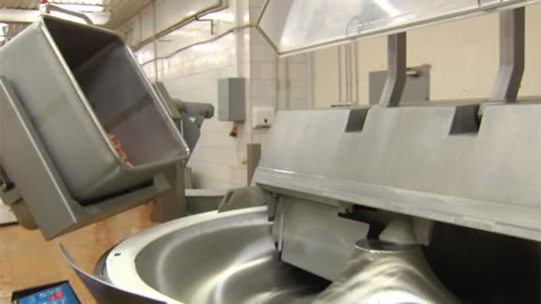 Směšovač v továrně na zpracování masa — Stock video
