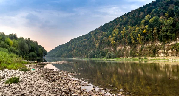Pemandangan Sungai Dniester Taman Alam Nasional Ngarai Dniester Ternopil Wilayah — Stok Foto