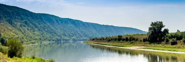 Paisaje Del Río Dniester Parque Nacional Naturaleza Dniester Canyon Ternopil —  Fotos de Stock