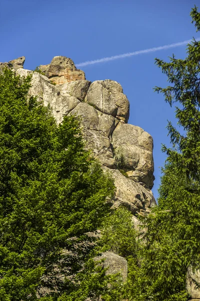 Rocks Place Tustan Fortress Medieval Cliff Side Fortress City Archaeological — Stockfoto