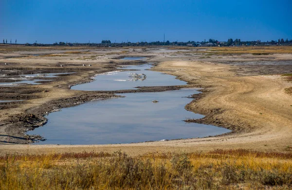 Ukrayna 'nın Azov Denizi' ne Arapların tükürdüğü deniz kenarında sığ, tuzlu bir göl.